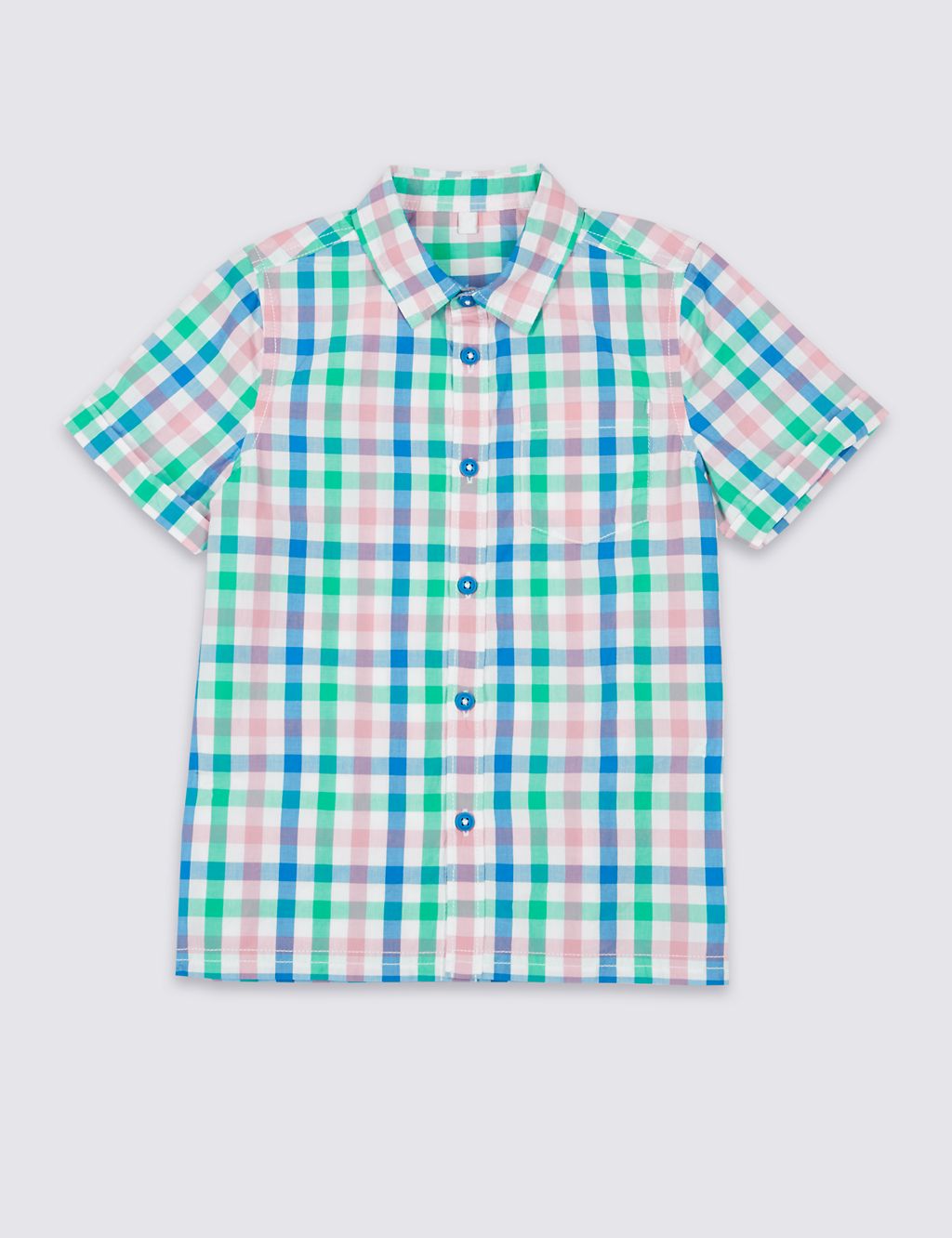 Pure Cotton Woven Checked Shirt (3 Months - 7 Years) 1 of 3