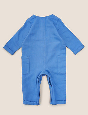 Pure Cotton Woven Romper (0-3 Yrs) Image 2 of 3