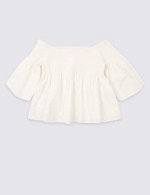 Pure Cotton Woven Top (3-16 Years) Image 2 of 4