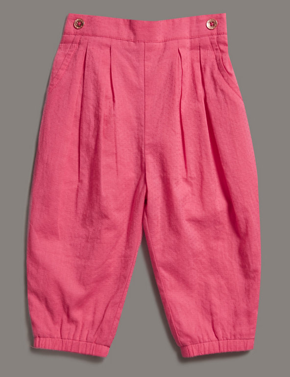 Pure Cotton Woven Trousers Image 1 of 2