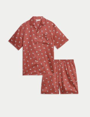Pure Cotton Zebra Print Pyjama Set Image 2 of 6