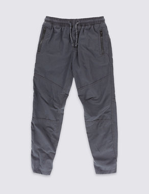 Pure Cotton Zip Pocket Trousers (5-14 Years) Image 2 of 3