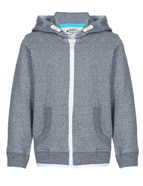 Pure Cotton Zip Through Hooded Sweat Top (1-7 Years) Image 2 of 5