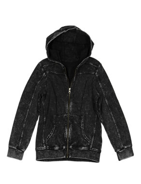 Pure Cotton Zip Through Hooded Sweat Top (5-14 Years) Image 2 of 3