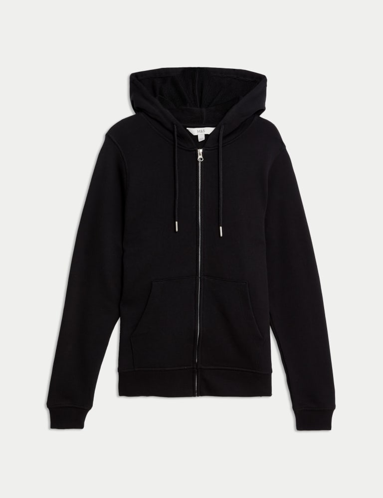 Pure Cotton Zip Up Hoodie | Mu0026S Collection | Mu0026S