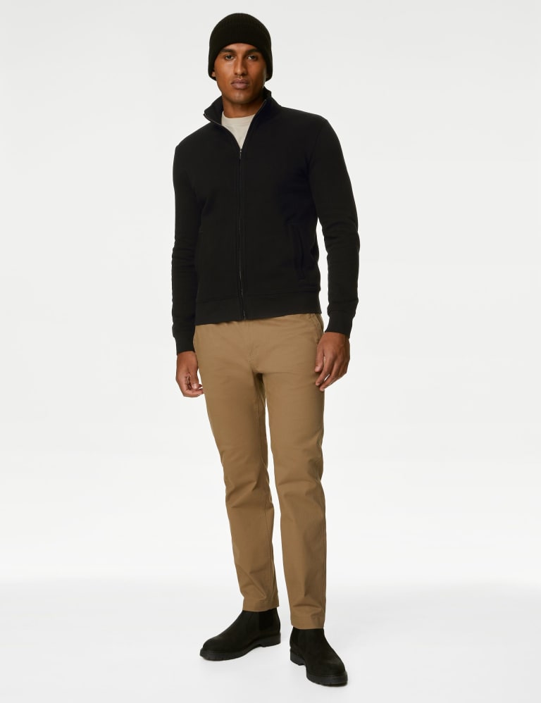 Cotton zip up sweatshirt shop