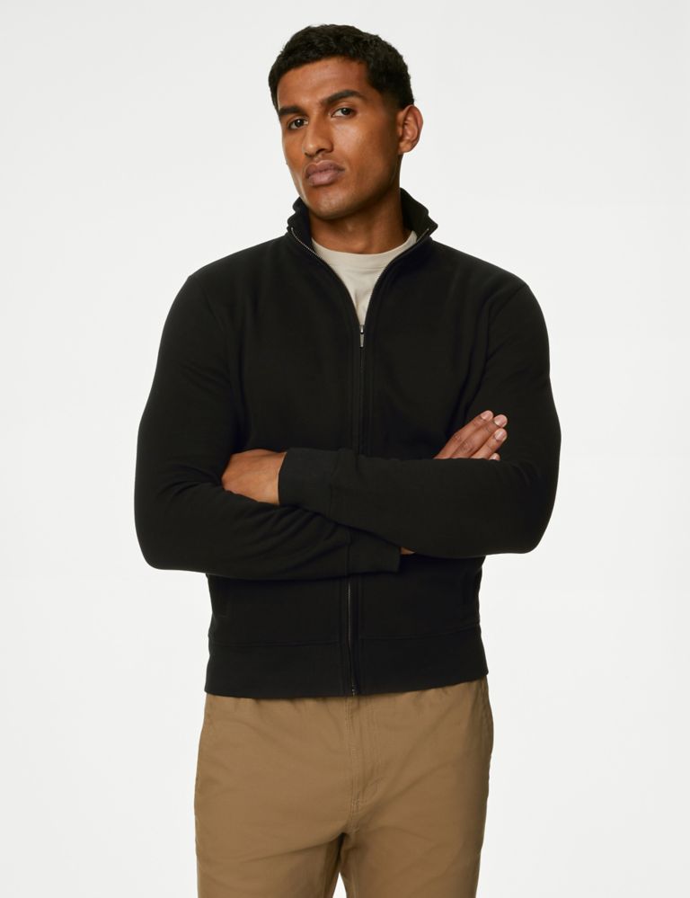 Pure Cotton Zip Up Sweatshirt | M&S Collection | M&S