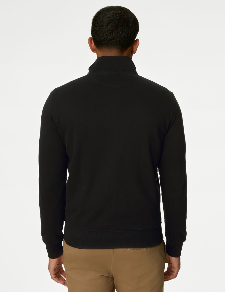 Cotton zip up sweater sales