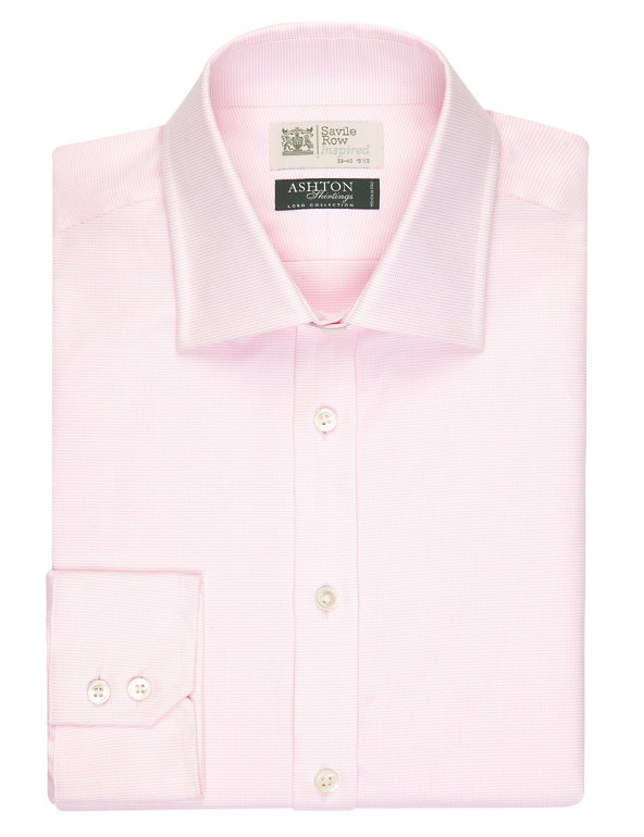 Pure Egyptian Cotton Tailored Fit Dobby Spotted Shirt Image 1 of 1