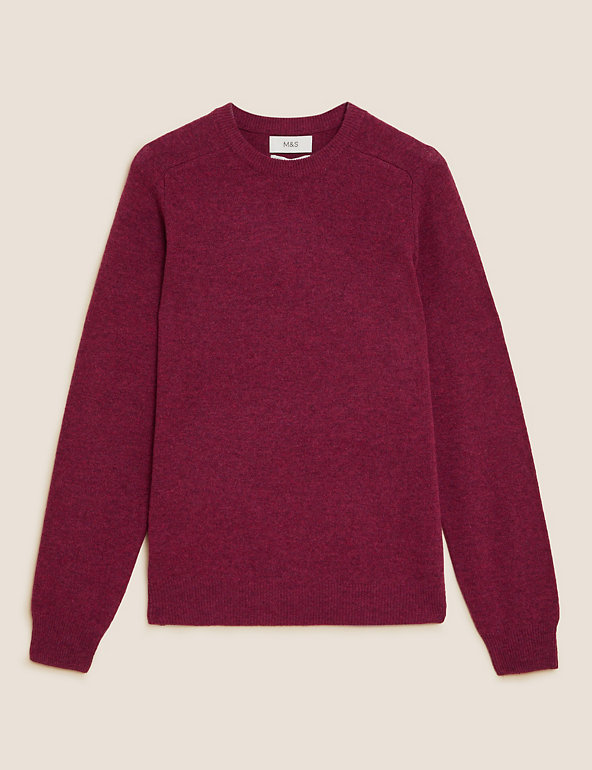 Pure Extra Fine Lambswool Crew Neck Jumper Image 1 of 1