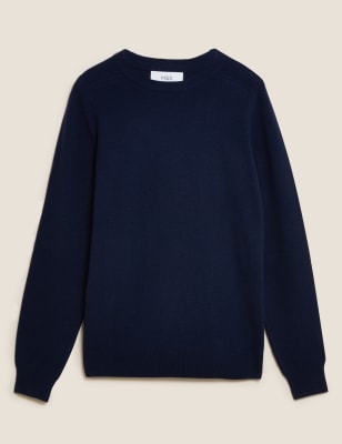 Pure Extra Fine Lambswool Crew Neck Jumper Image 2 of 4