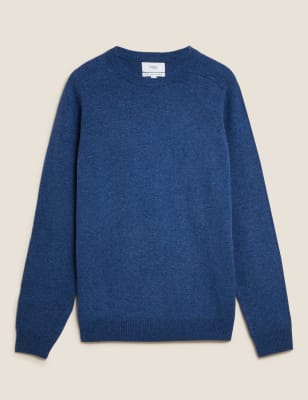 Pure Extra Fine Lambswool Crew Neck Jumper Image 2 of 4