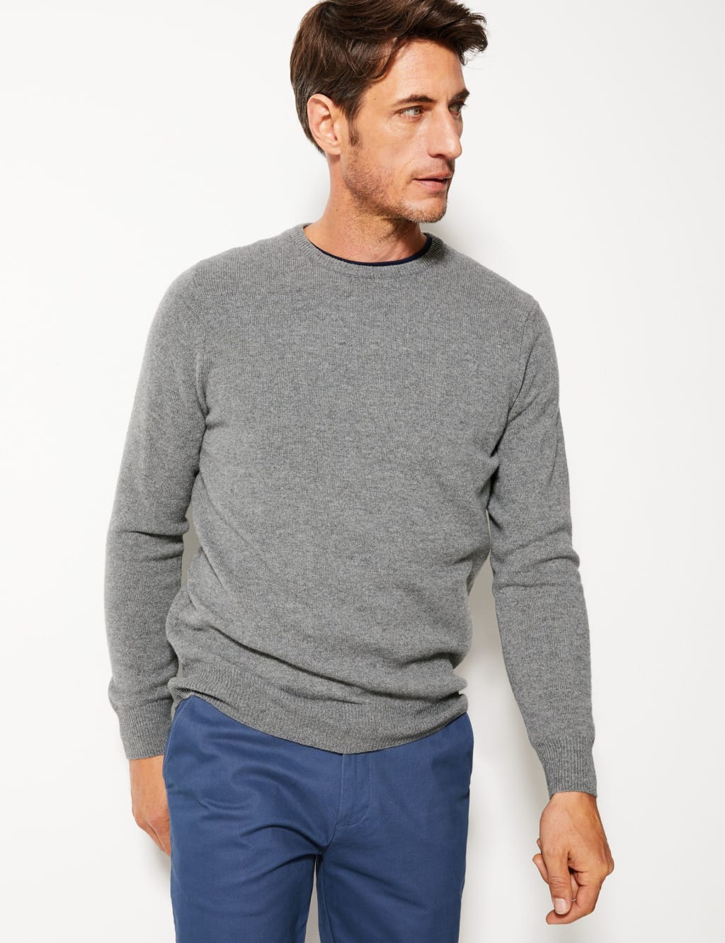 Pure Extra Fine Lambswool Crew Neck Jumper 3 of 4