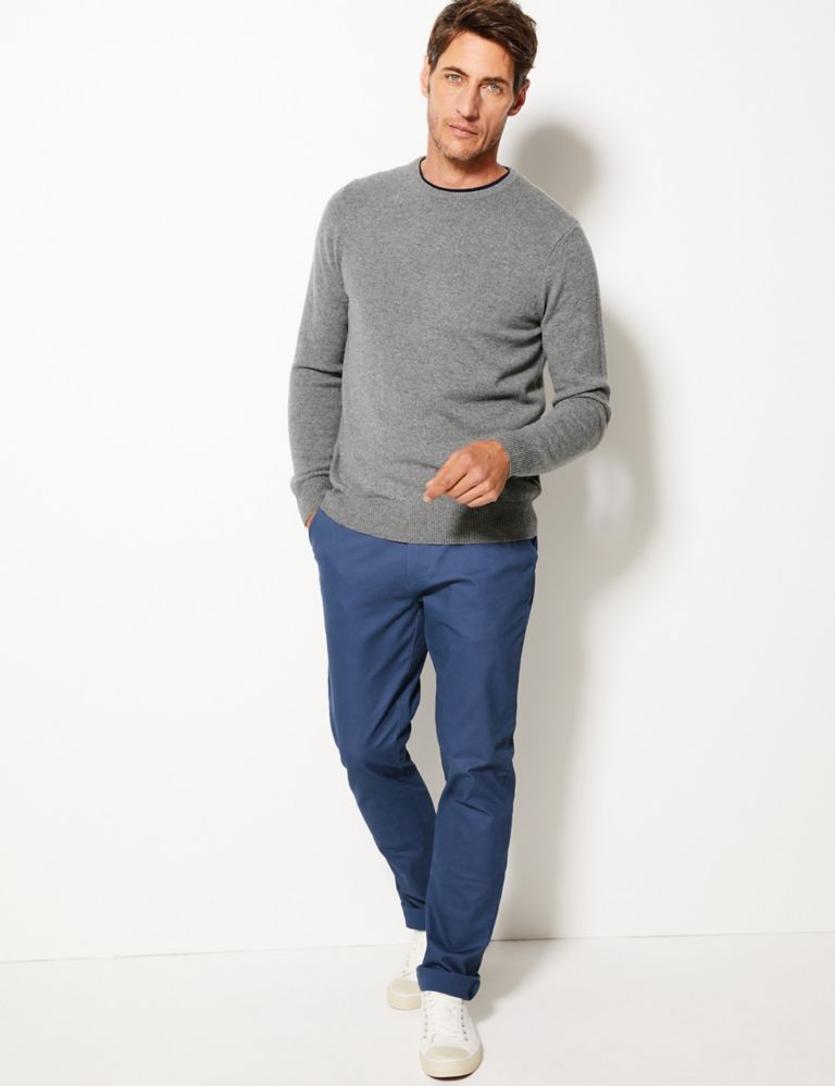 Pure Extra Fine Lambswool Crew Neck Jumper 3 of 4