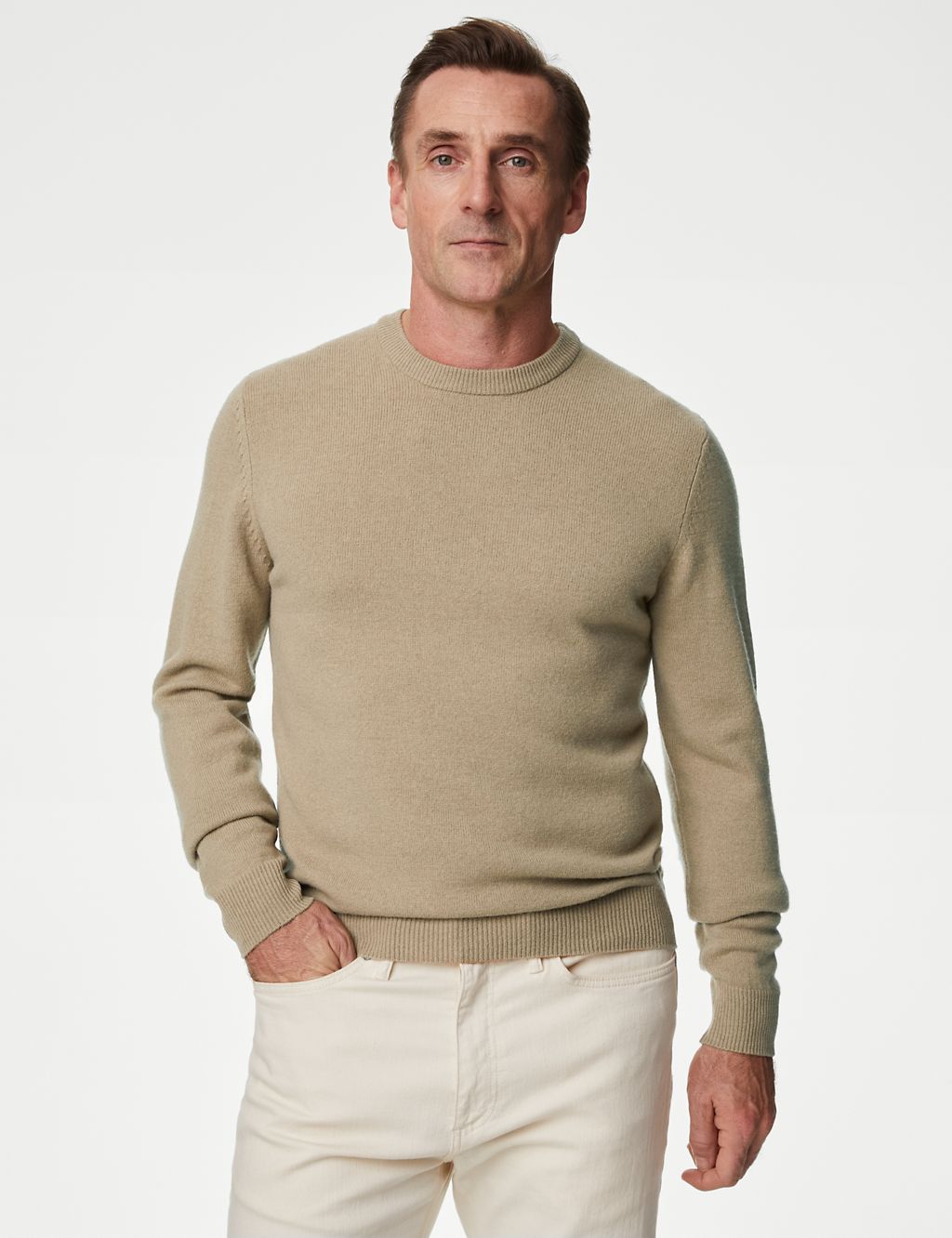 Pure Extra Fine Lambswool Crew Neck Jumper 4 of 5