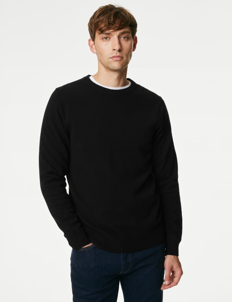 Pure Extra Fine Lambswool Crew Neck Jumper M S Collection M S