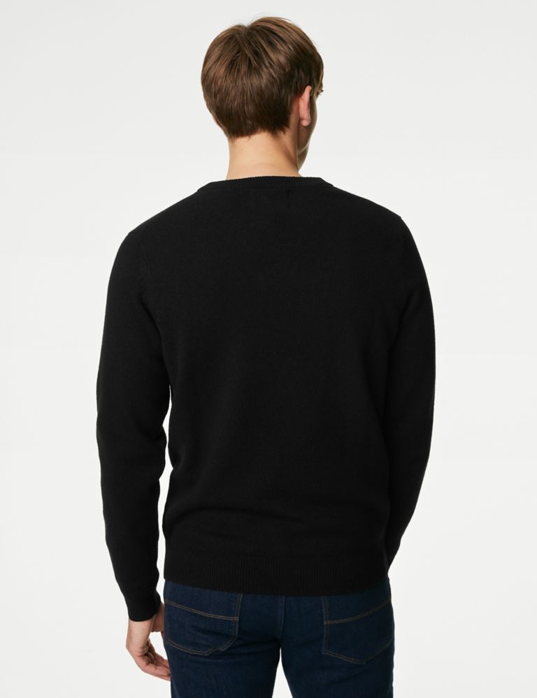 Pure Extra Fine Lambswool Crew Neck Jumper 5 of 5