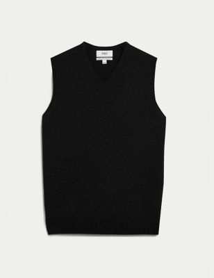 Pure Extra Fine Lambswool Sleeveless Jumper Image 2 of 5