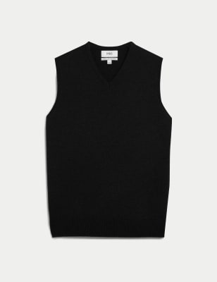 Pure Extra Fine Lambswool Sleeveless Jumper Image 2 of 5