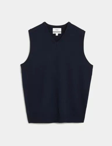 Pure Extra Fine Lambswool Sleeveless Jumper 2 of 5