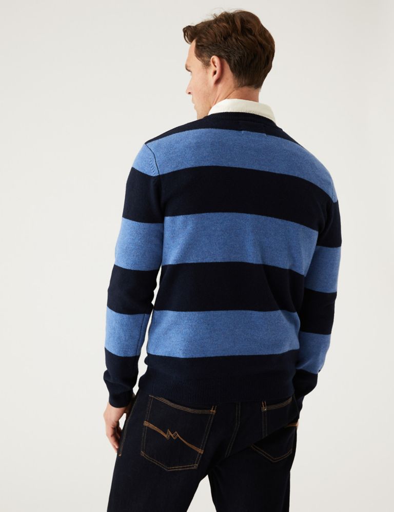 Pure Extra Fine Lambswool Striped Jumper | M&S Collection | M&S