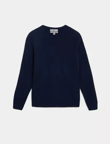 Pure Extra Fine Lambswool V-Neck Jumper 1 of 1