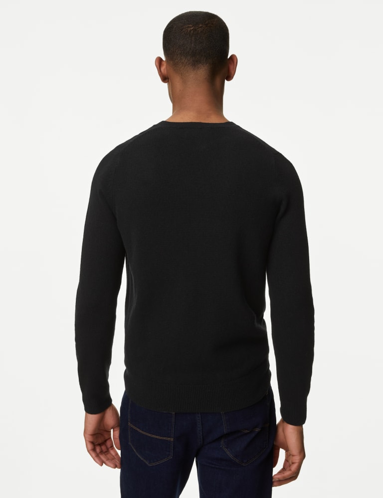 Pure Extra Fine Lambswool V-Neck Jumper 5 of 5