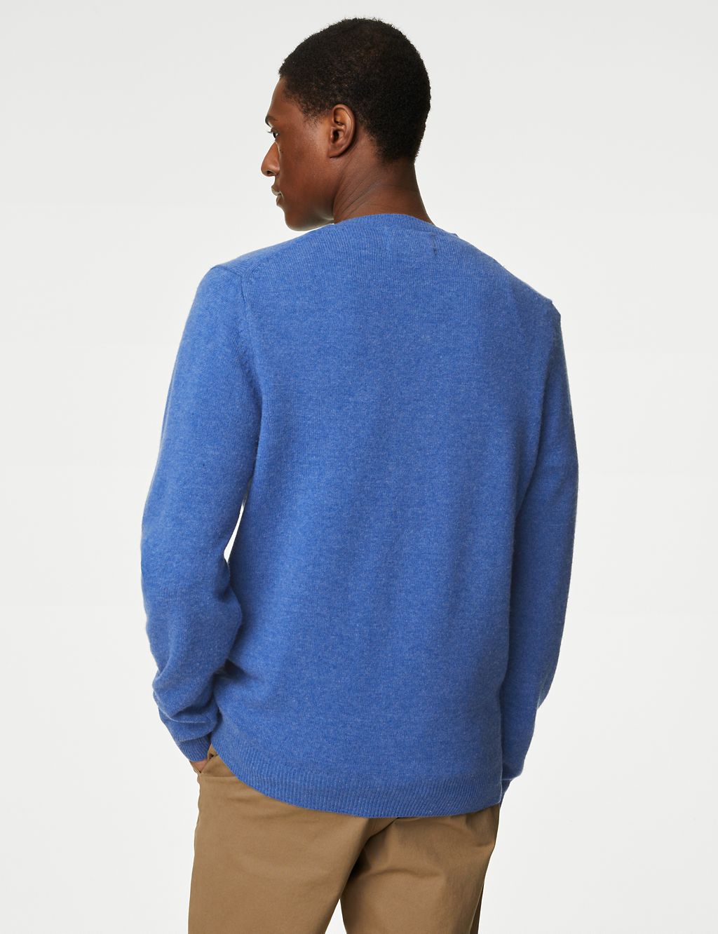 Pure Extra Fine Lambswool V-Neck Jumper 5 of 5