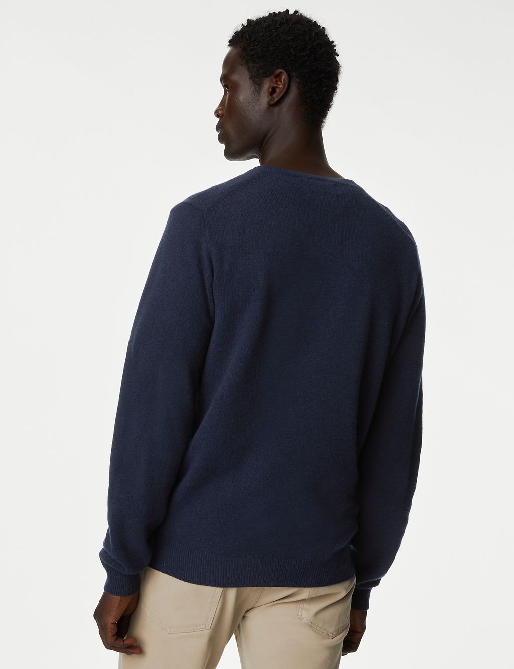 Pure Extra Fine Lambswool V-Neck Jumper 5 of 5