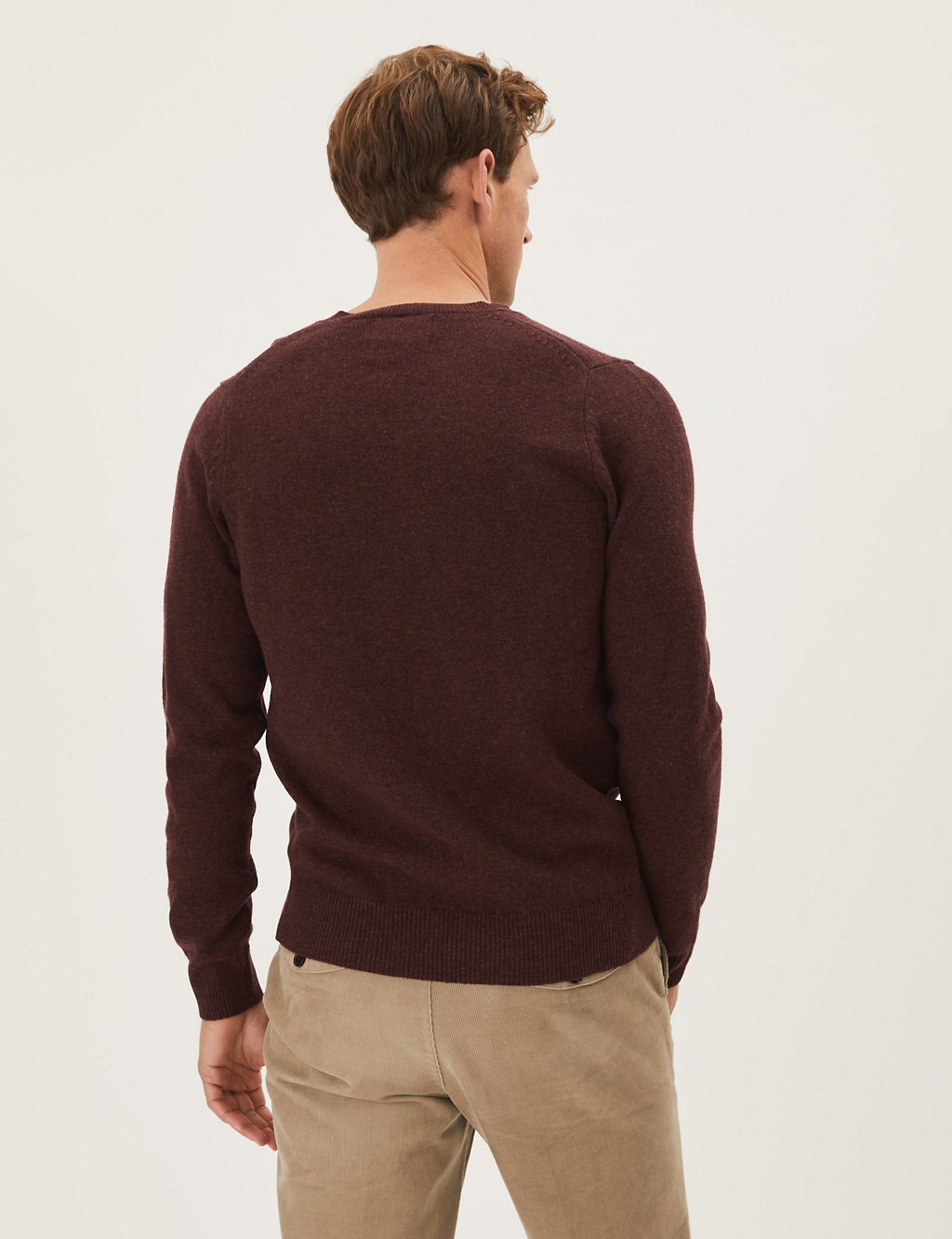Pure Extra Fine Lambswool V-Neck Jumper 4 of 4