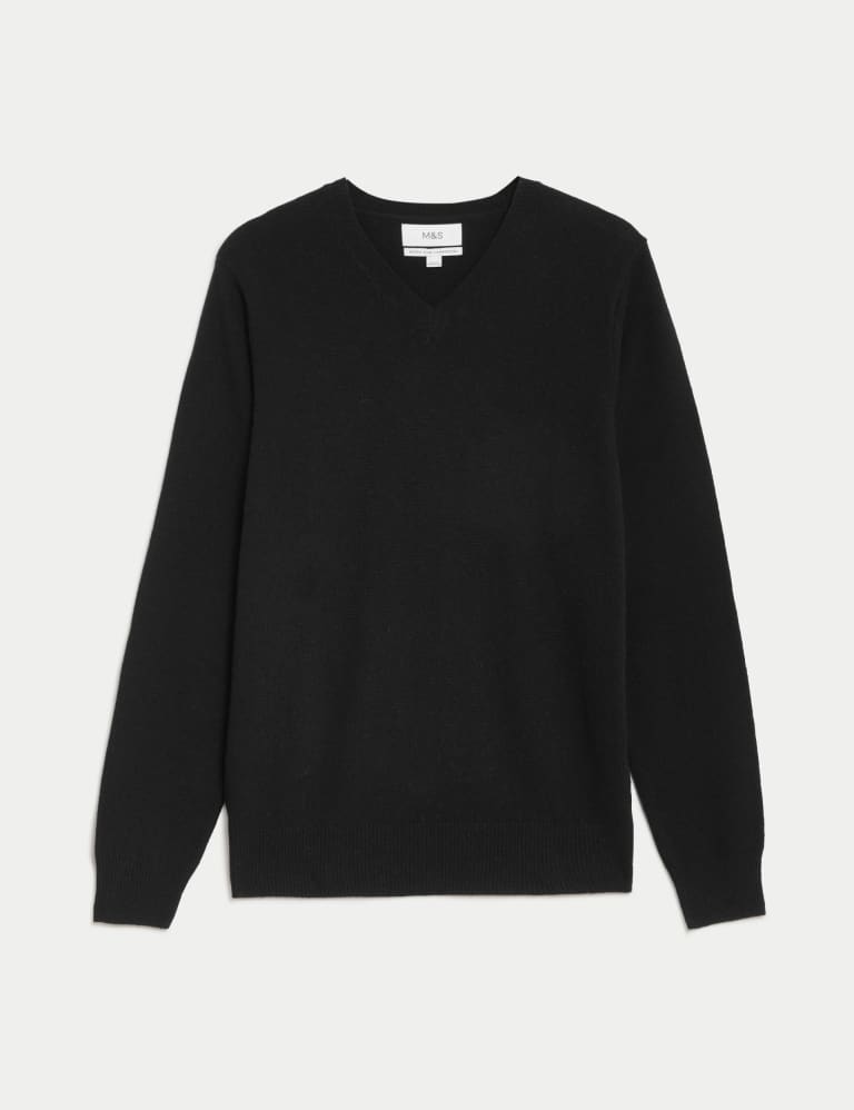 Pure Extra Fine Lambswool V-Neck Jumper, M&S Collection