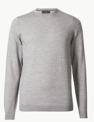 black crew neck jumper