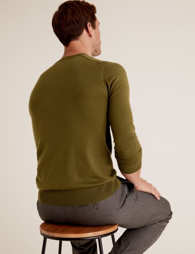 Pure Extra Fine Merino V-Neck Jumper 4 of 5