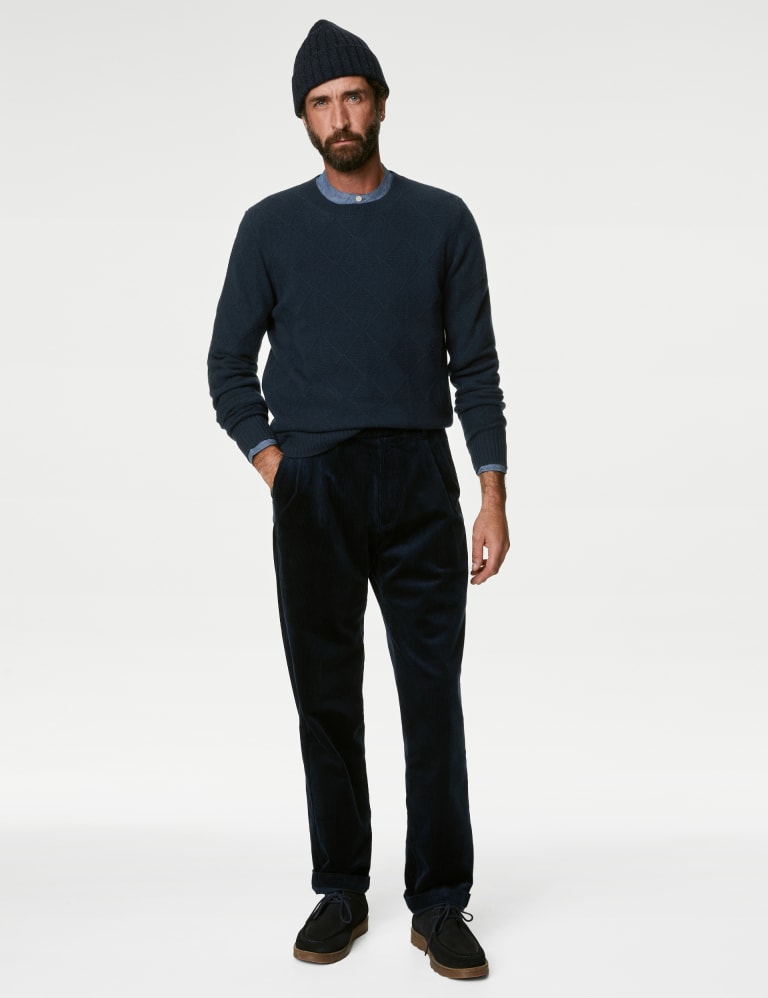 Pure Extra Fine Merino Wool Argyle Jumper
