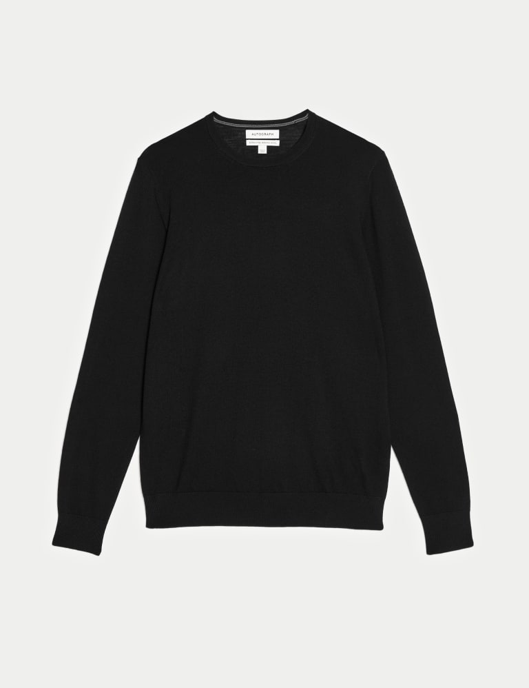 Pure Extra Fine Merino Wool Crew Neck Jumper 3 of 7