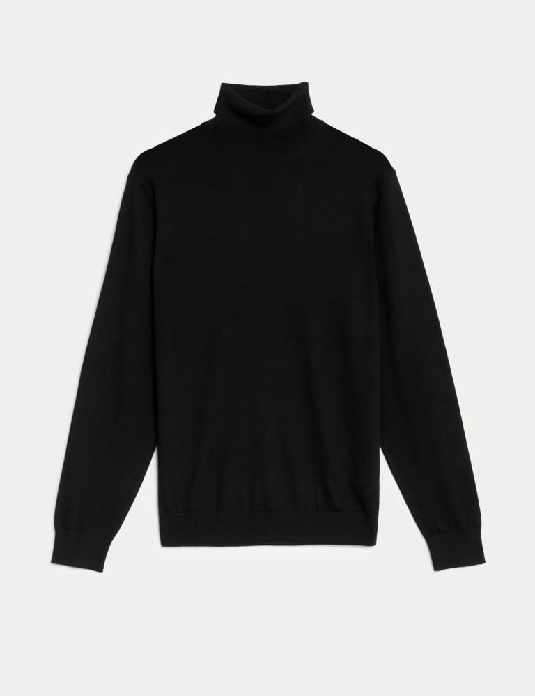 Pure Merino Wool Roll Neck Jumper