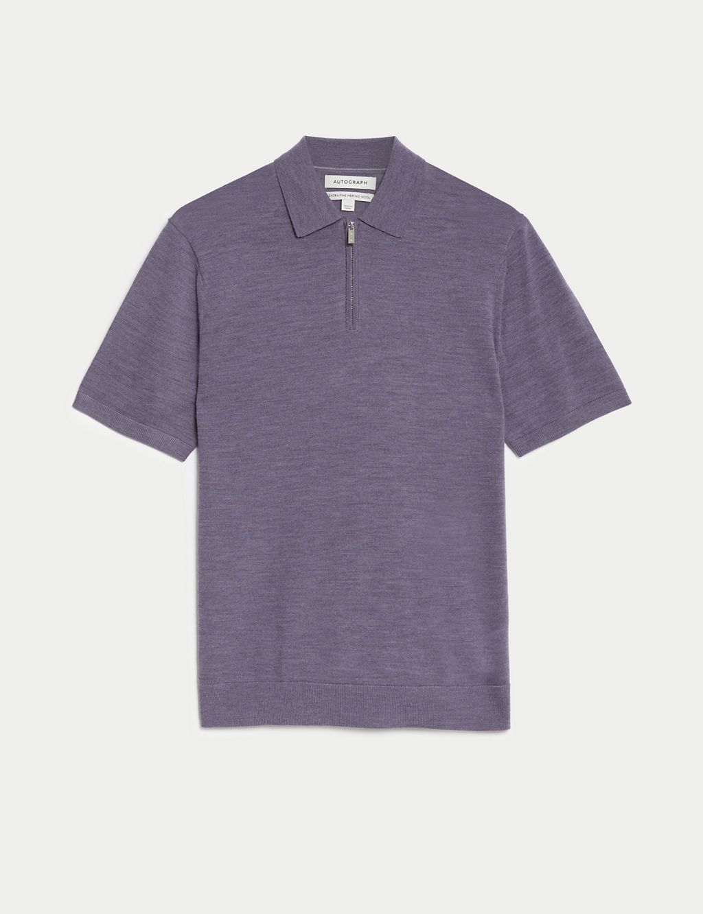 Pure Extra Fine Merino Wool Knitted Polo Shirt 1 of 5