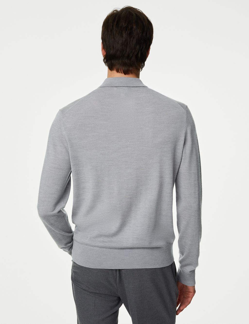 Pure Extra Fine Merino Wool Knitted Polo 5 of 5