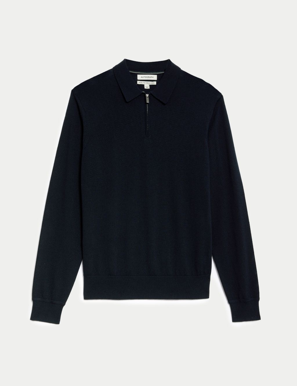 Pure Extra Fine Merino Wool Knitted Polo 1 of 6