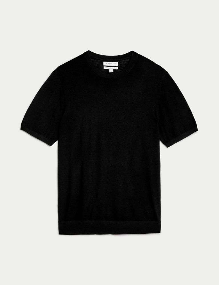 Pure Extra Fine Merino Wool Knitted T-Shirt 2 of 5