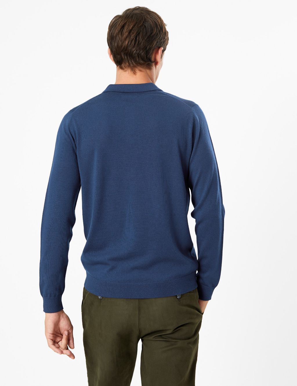 Pure Extra Fine Merino Wool Polo Shirt | M&S Collection | M&S