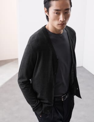 Pure Extra Fine Merino Wool V-Neck Cardigan | Autograph | Mu0026S