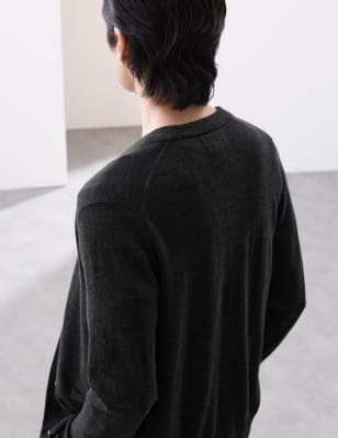Pure Extra Fine Merino Wool V-Neck Cardigan | Autograph | Mu0026S