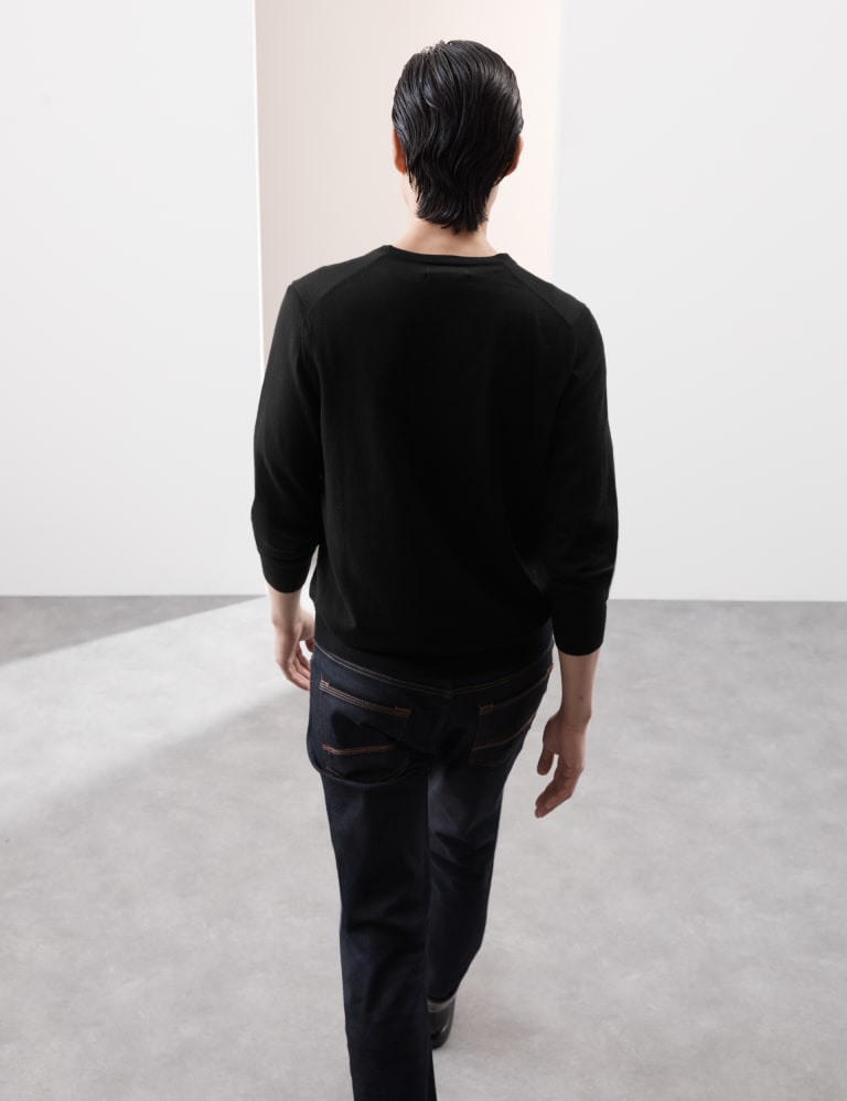 Pure Extra Fine Merino Wool V Neck Jumper