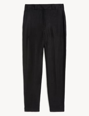 Pure Irish Linen Pleat Front Trousers Image 2 of 5