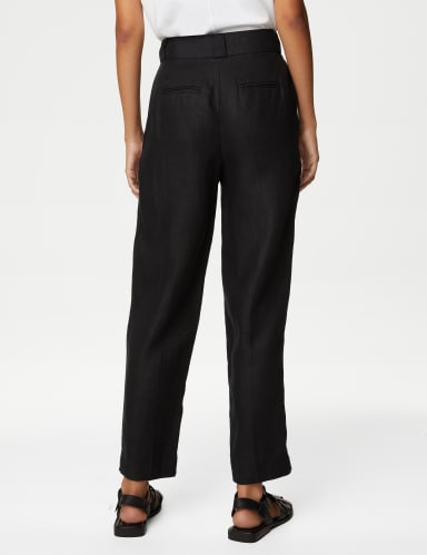 Pure Irish Linen Pleat Front Trousers 6 of 6