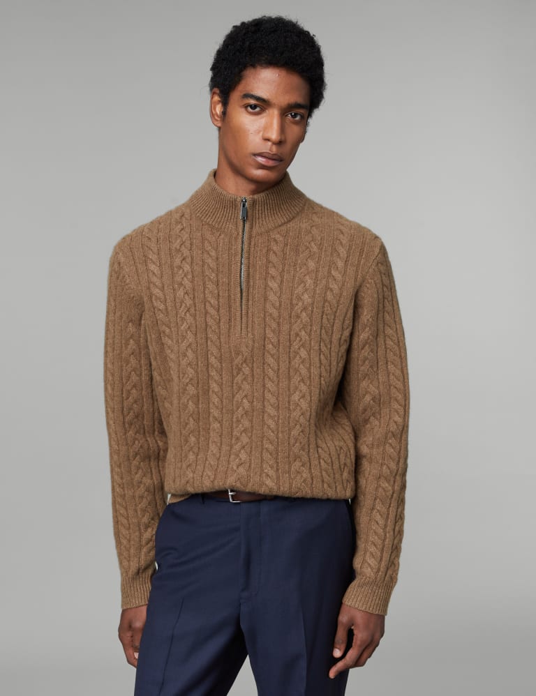 Lambswool half zip jumper best sale