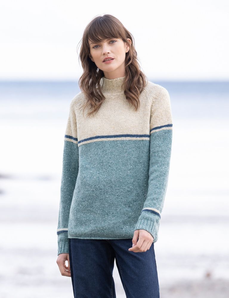 Pure Lambswool Colour Block Jumper 3 of 6