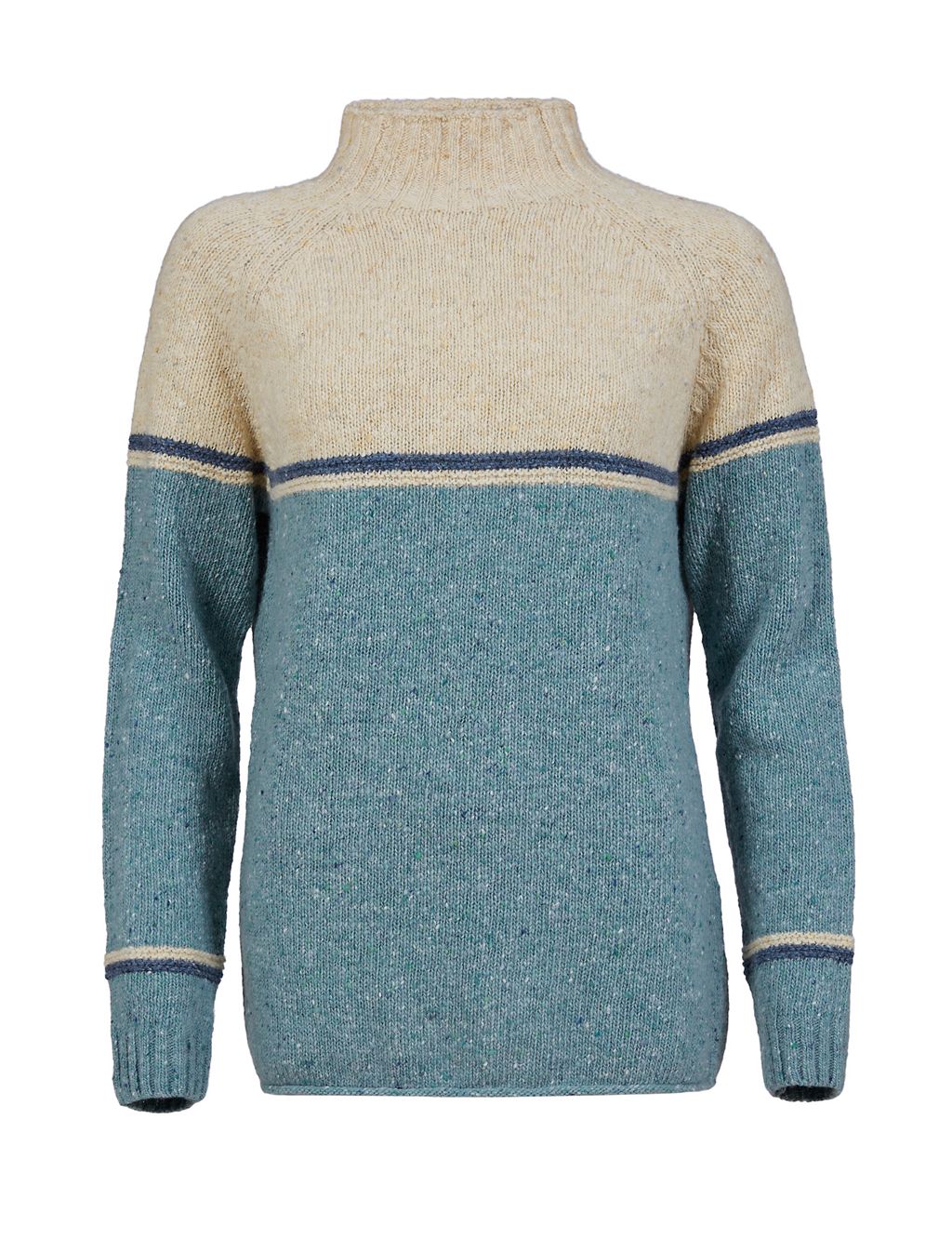 Pure Lambswool Colour Block Jumper 1 of 6