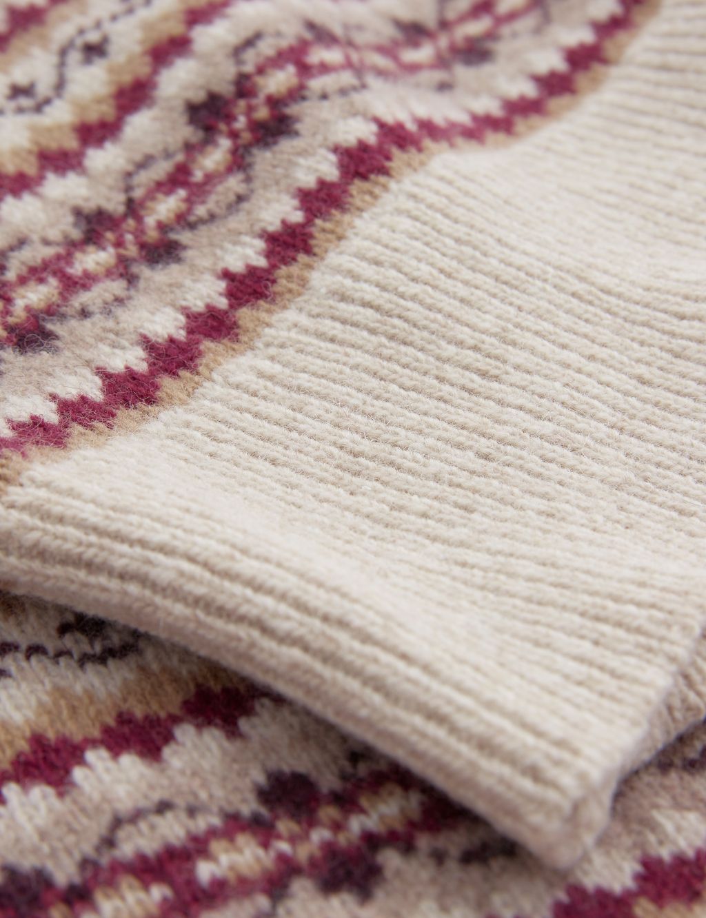 Pure Lambswool Fair Isle Roll Neck Jumper 5 of 9